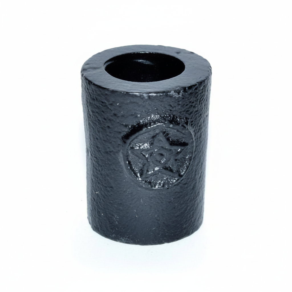 Pentacle Cast Iron Chime Candle Holder
