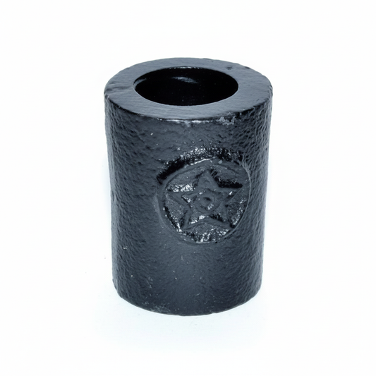 Pentacle Cast Iron Chime Candle Holder