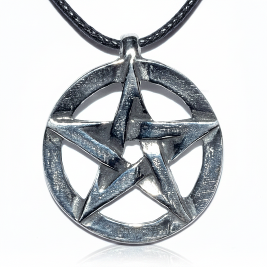 Pentacle Pendant, Pewter, 1 Inch