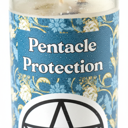 Pentacle Protection Aromatic Jar Candle, detail view