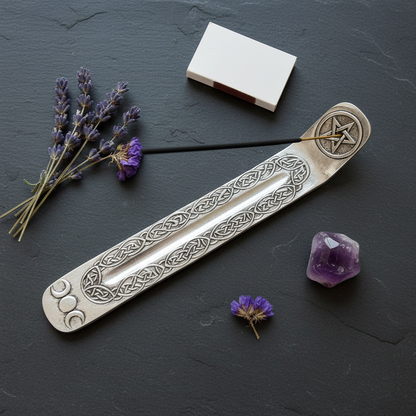 Pentagram and Triple Moon Ash Catcher, alternate view