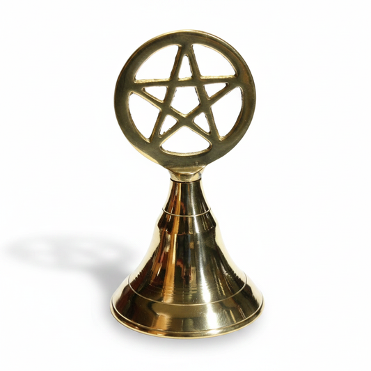 Pentagram Brass Altar Bell, 4"