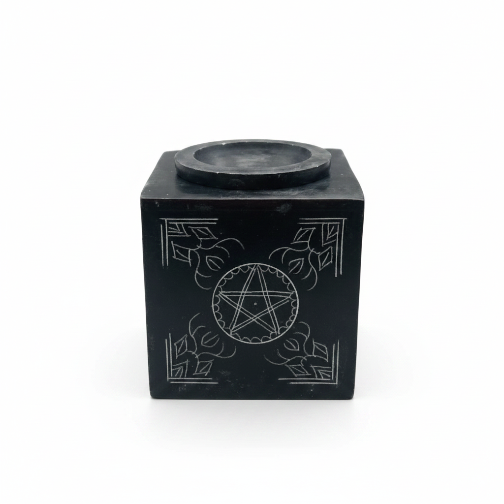 Pentagram Soapstone Oil Diffuser, 3" Square