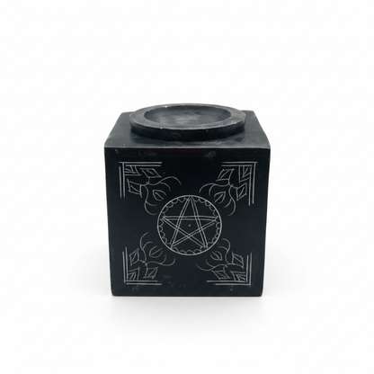 Pentagram Soapstone Oil Diffuser, 3" Square