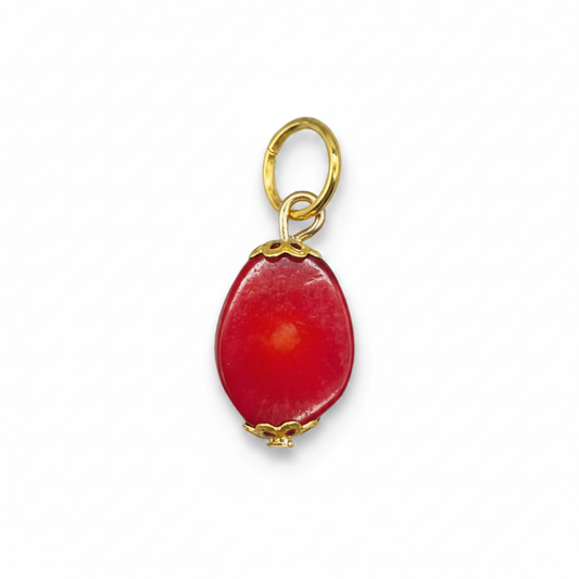 Polished Coral with Gold Hardware, 3/4"