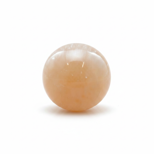 Polished Orange Selenite Sphere, 2-3 Inch Diameter
