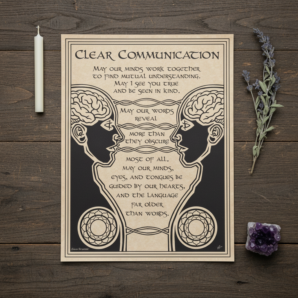 Prayer for Clear Communication Poster, 8.5 x 11 Inches, alternate view