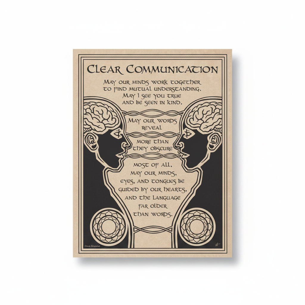 Prayer for Clear Communication Poster, 8.5 x 11 Inches
