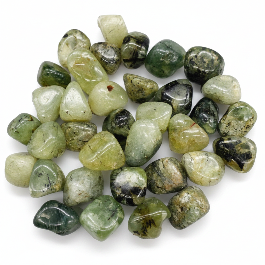 Prehnite With Epidote Tumbled Stones, 1 lb