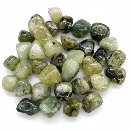 Prehnite With Epidote Tumbled Stones, 1 lb