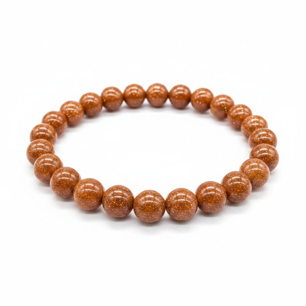 Gold Stone Bracelet, 8mm