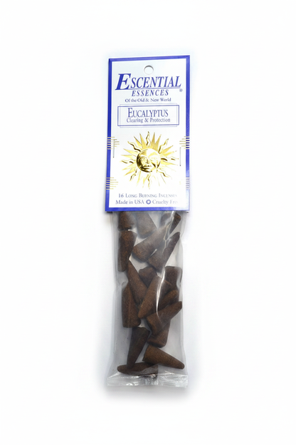 Eucalyptus Incense Cones by Escential Essences, 16 Cones
