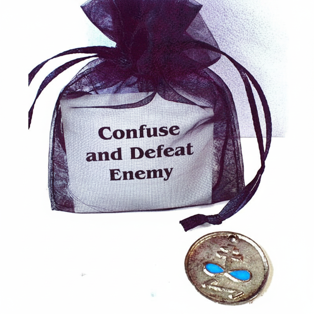 Confuse & Defeat Enemy Amulet, 1.25"