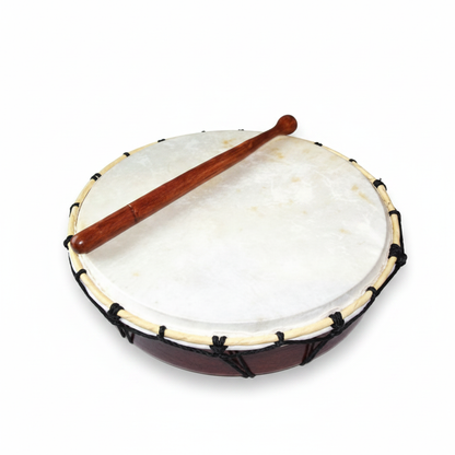 Balinese Ceremonial Drum with Beater, 13 Inches