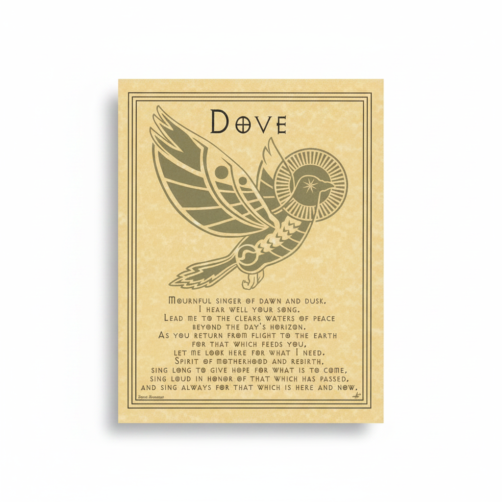 Dove Prayer Poster by AzureGreen, 8.5 x 11 Inches
