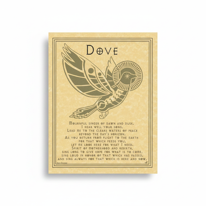 Dove Prayer Poster by AzureGreen, 8.5 x 11 Inches