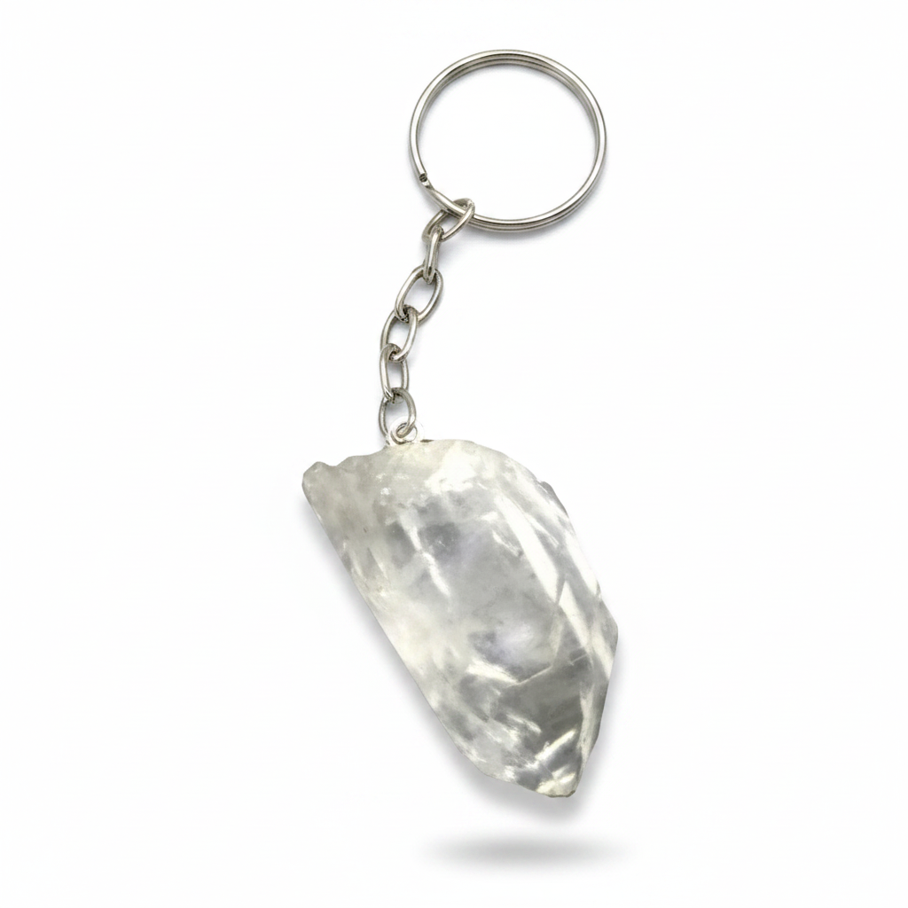 Clear Quartz Point Keychain, 1 to 1 1/2 Inch