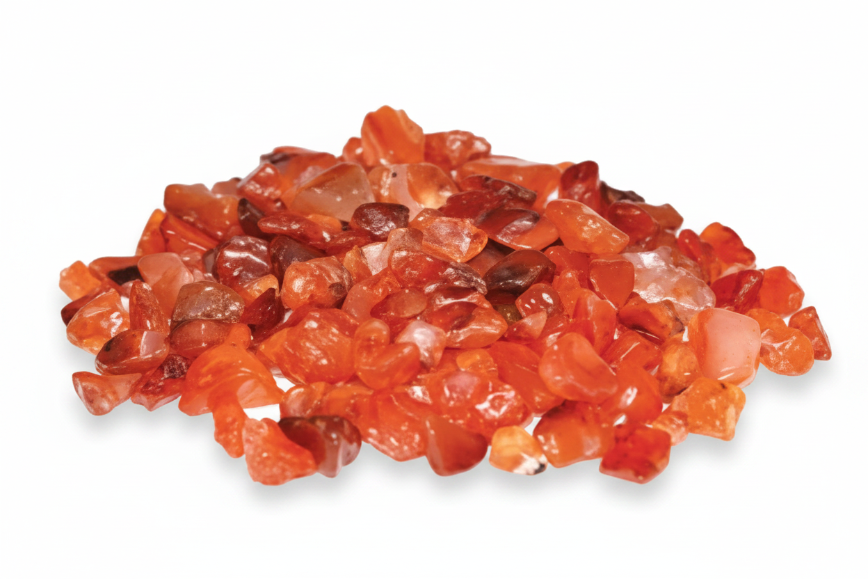 Carnelian Tumbled Chips, 1 lb, 3-5mm