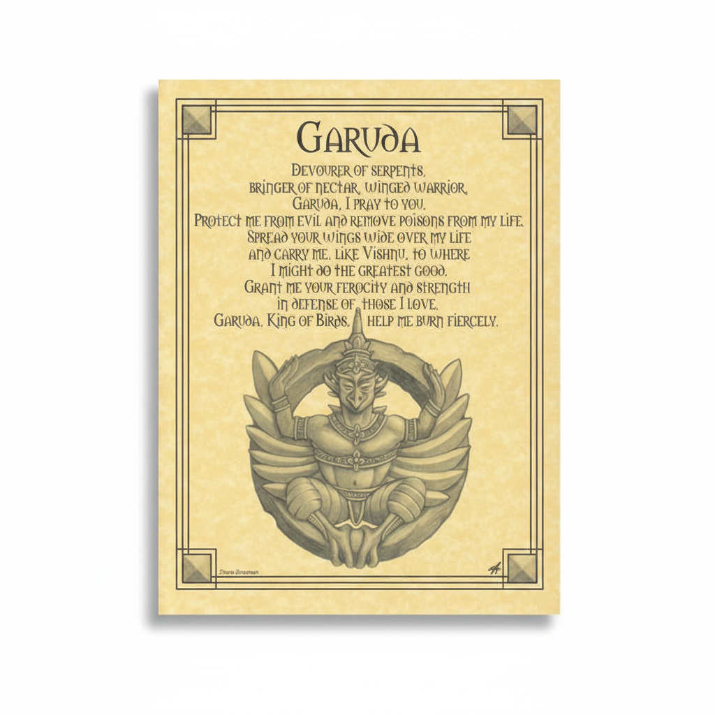 Garuda Poster, 8.5" x 11"