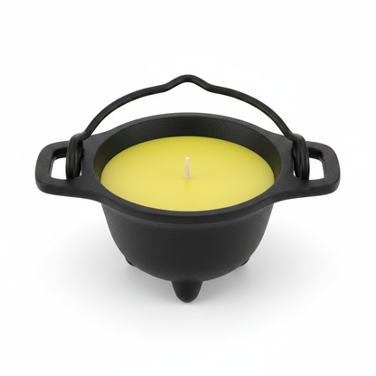 Citronella Candle in Cast Iron Cauldron