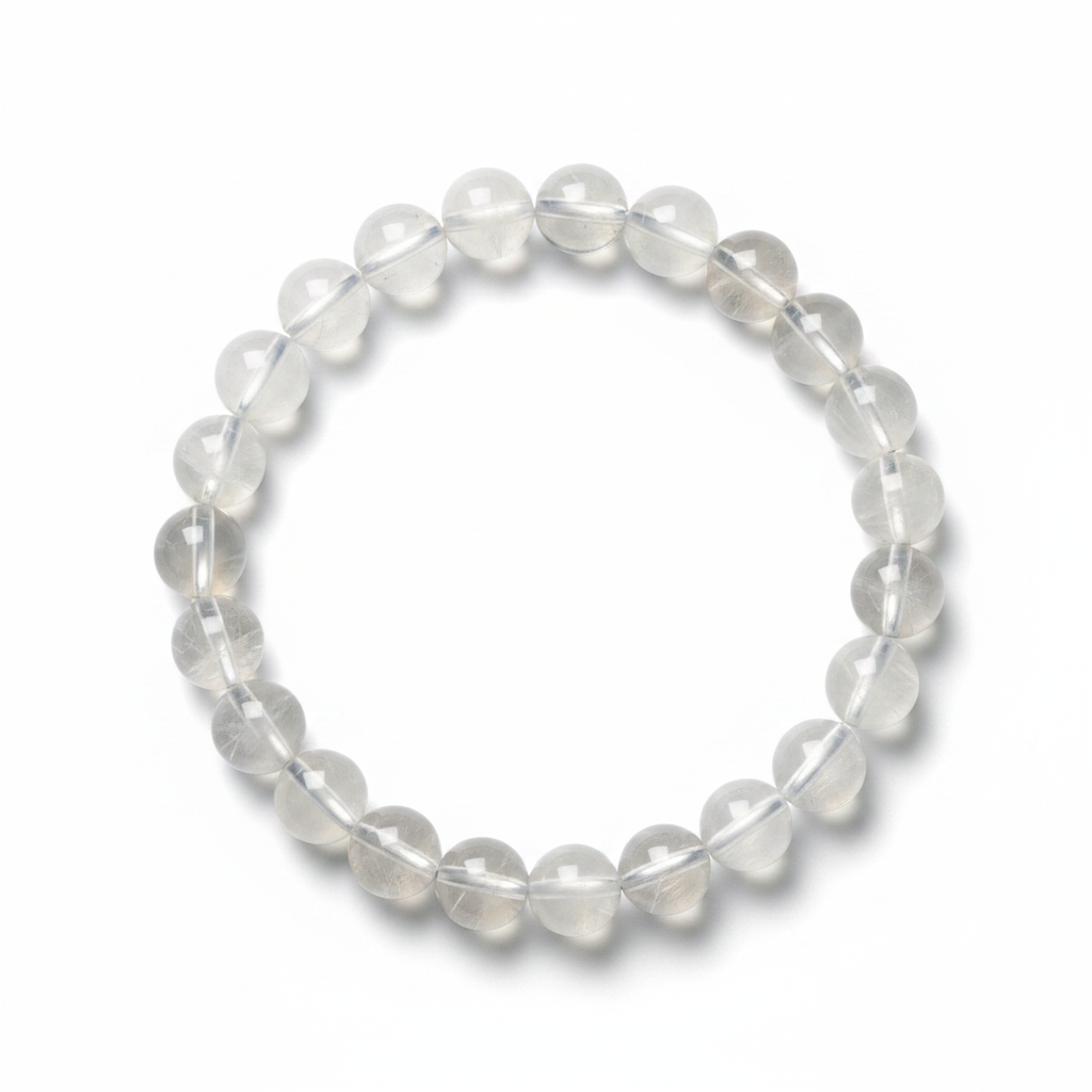 Clear Quartz Bracelet, 8mm Beads