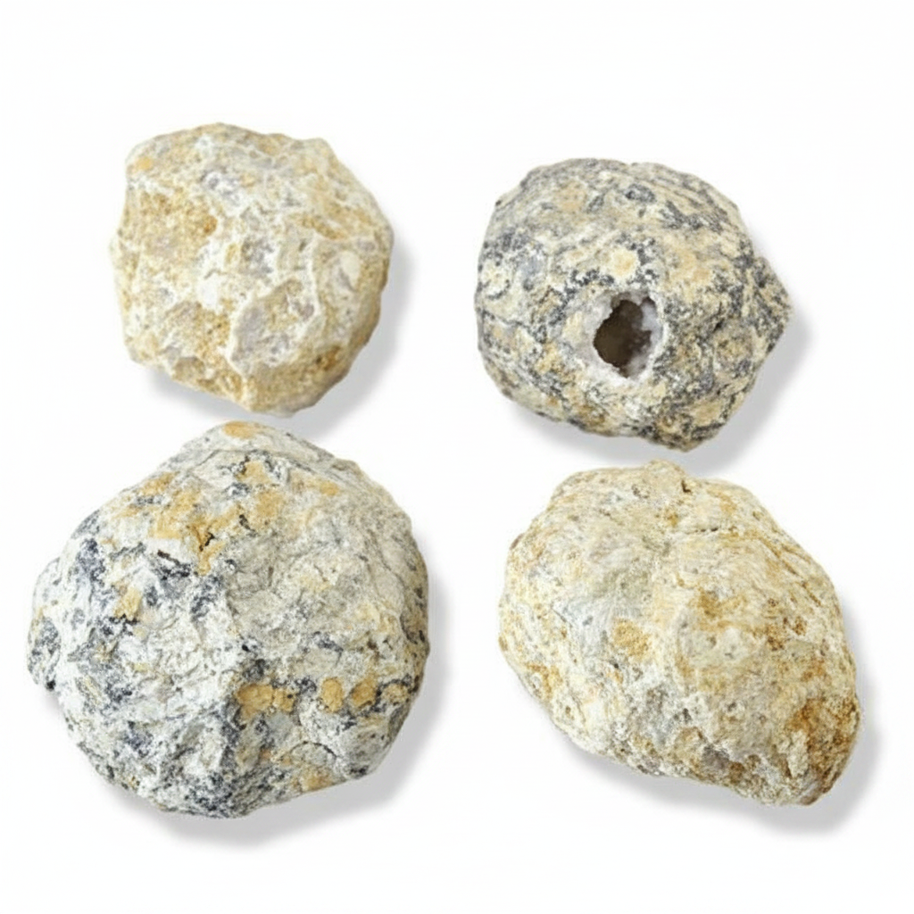 4 Crackable Geodes from Morocco