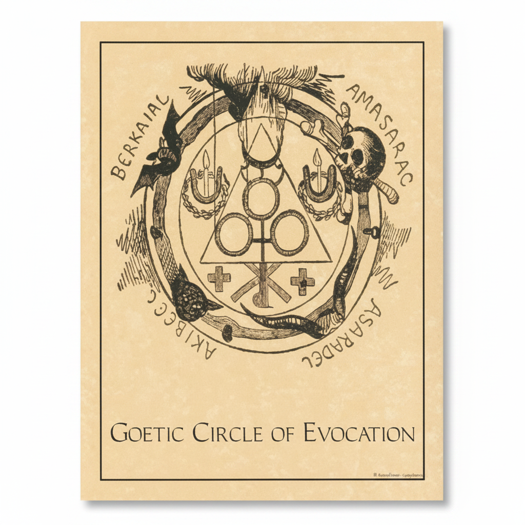 Goetic Circle Poster, 8.5" x 11"