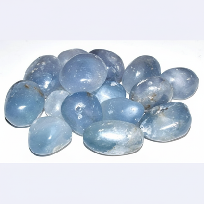 Celestite Tumbled Stones, 1 Lb