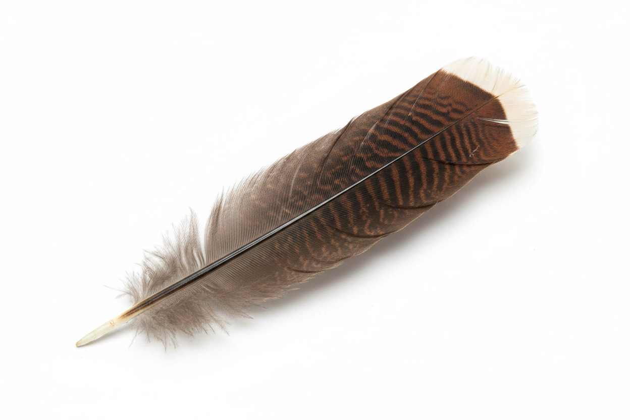 Bronze Pre-Tail Turkey Feather, Single