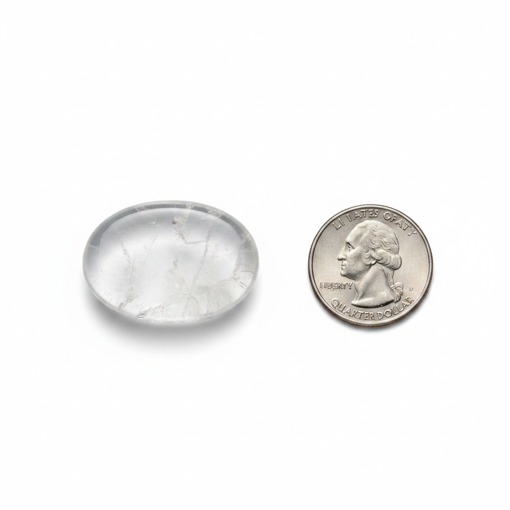 Clear Quartz Worry Stone