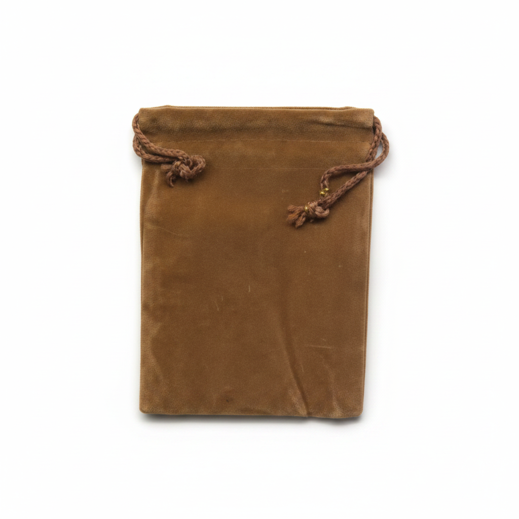 Brown Velveteen Bag, 2 x 2.5 Inches