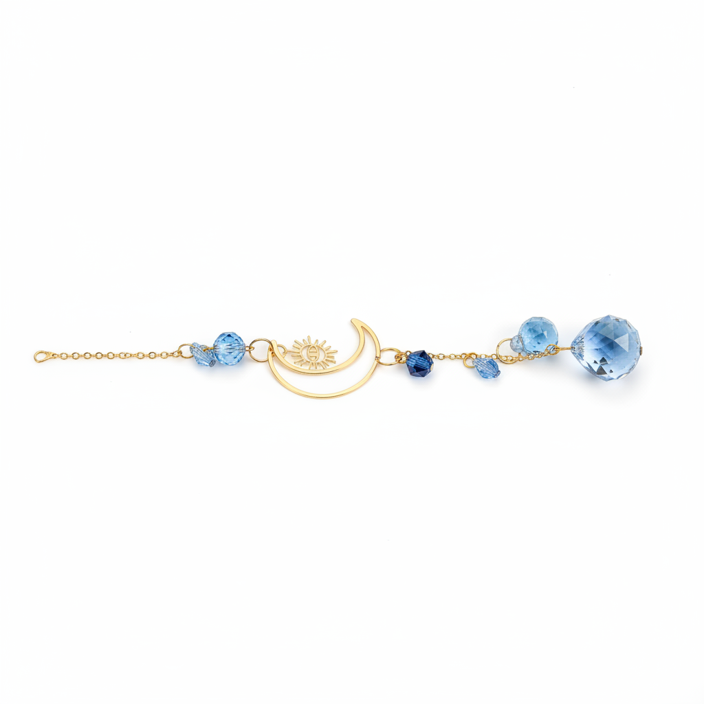 Crescent Moon Eye Sun Catcher, 12 Inch