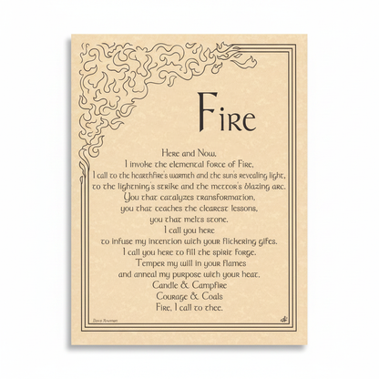 Fire Invocation Poster by AzureGreen, 8.5 x 11 Inches