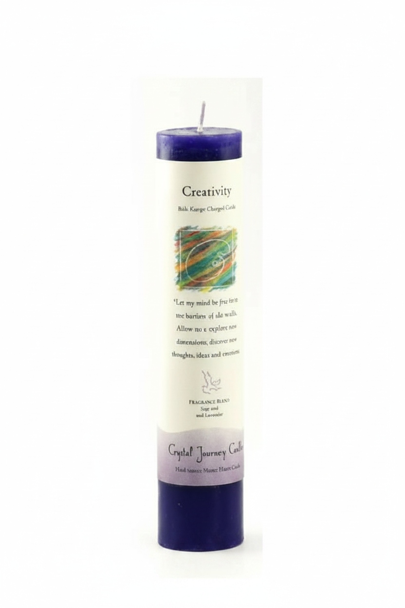 Creativity Reiki Charged pillar candle