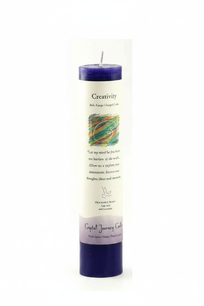 Creativity Reiki Charged pillar candle