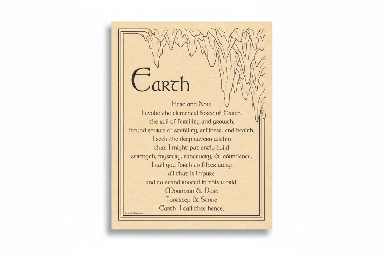 Earth Evocation Poster by AzureGreen, 8.5 x 11 Inches