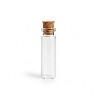 Glass Vial with Cork Top, 2 Dram