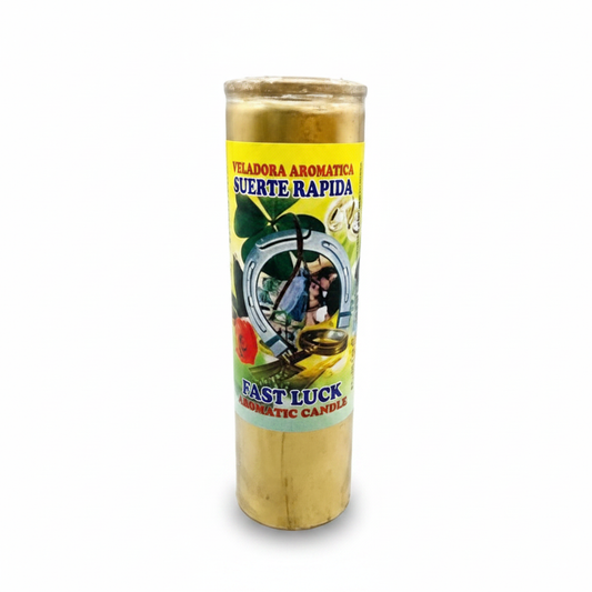 Fast Luck Gold (Suerte Rapida) aromatic jar candle