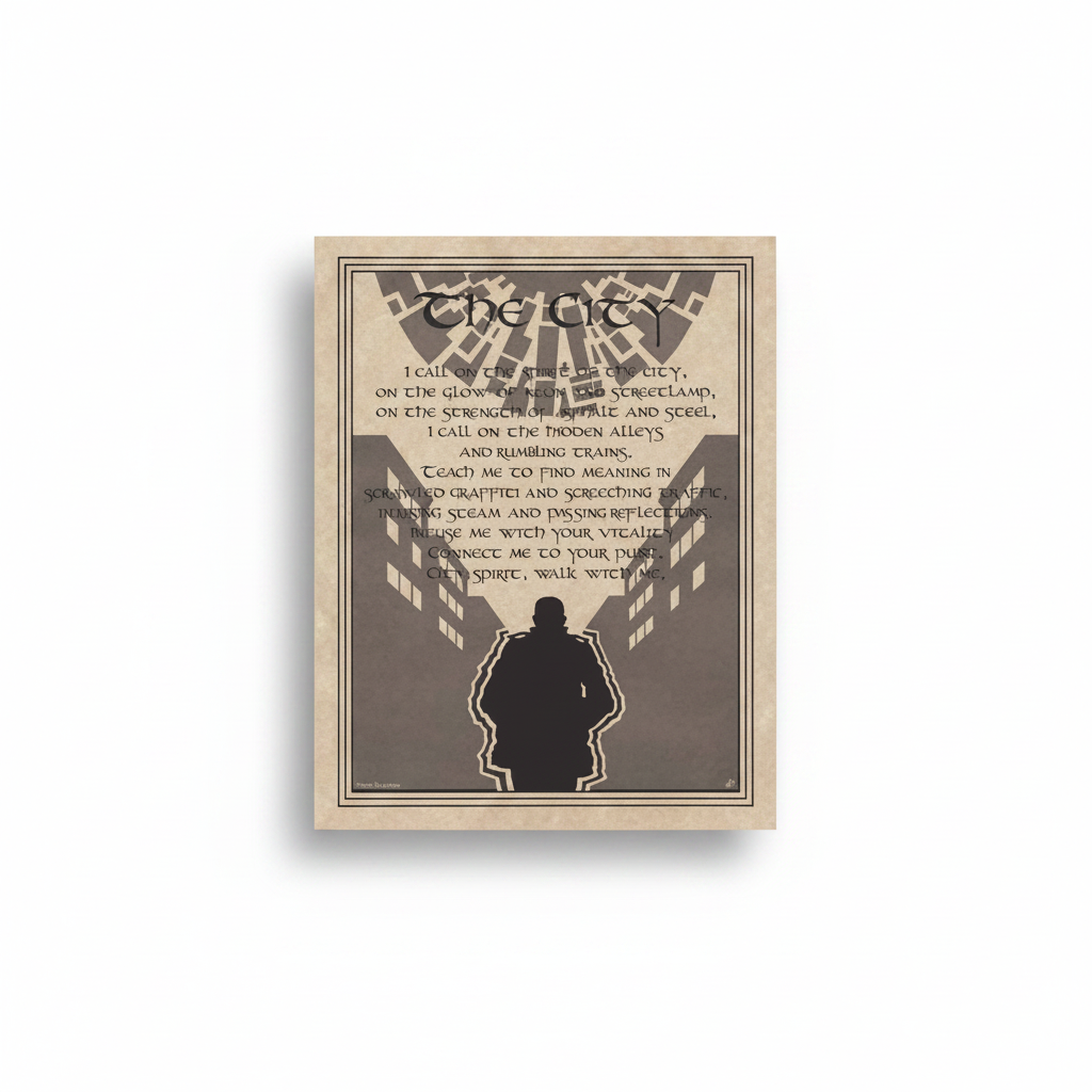 City Prayer Poster by AzureGreen, 8 1/2 x 11 Inch