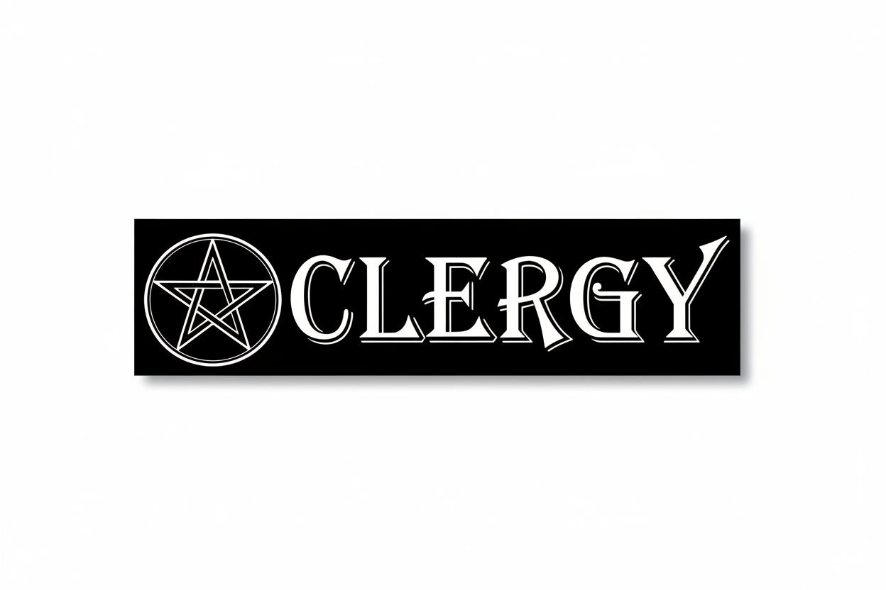 Clergy with Pentacle Bumper Sticker