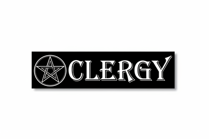 Clergy with Pentacle Bumper Sticker