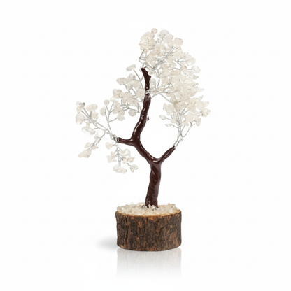 Clear Quartz Gemstone Tree, 160 Chips, 5 Inch