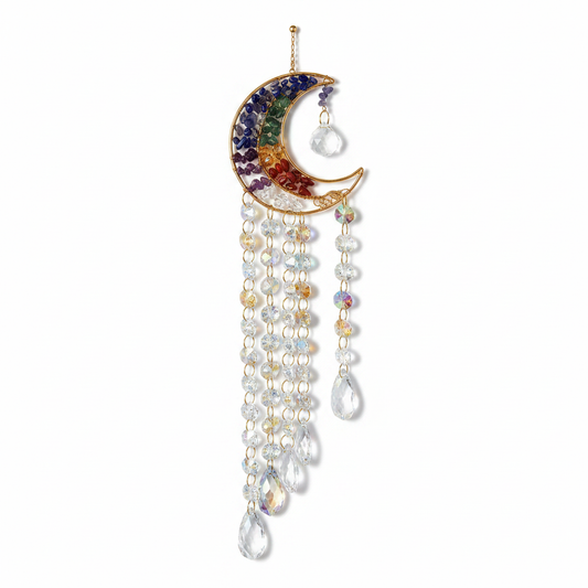 Gemstone and Moon Sun Catcher, 21 Inches, alternate view