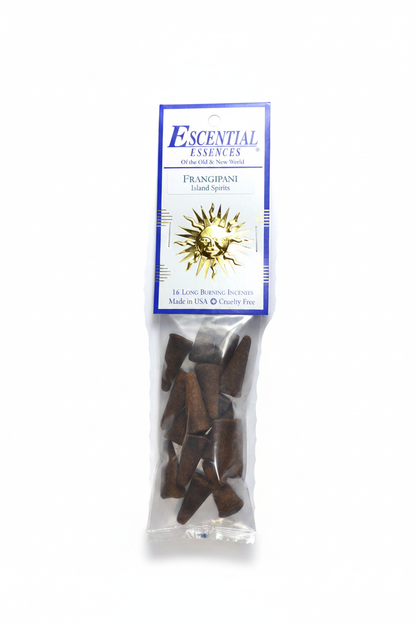 Frangipani Incense Cones by Escential Essences, 16 Cones