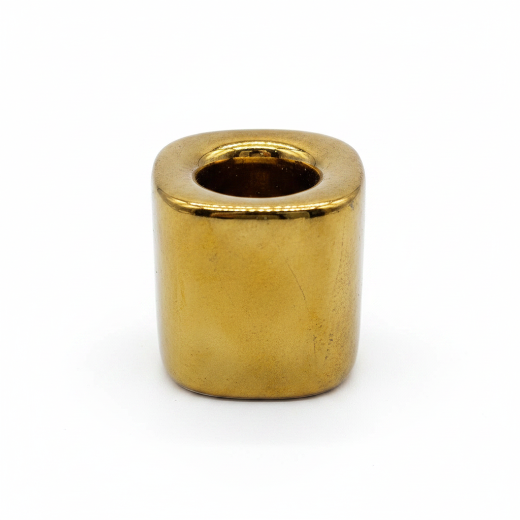 Gold Ceramic Chime Candle Holder