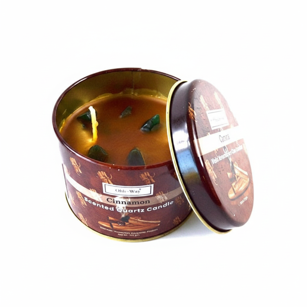 Canela (Cinnamon) quartz tin candle