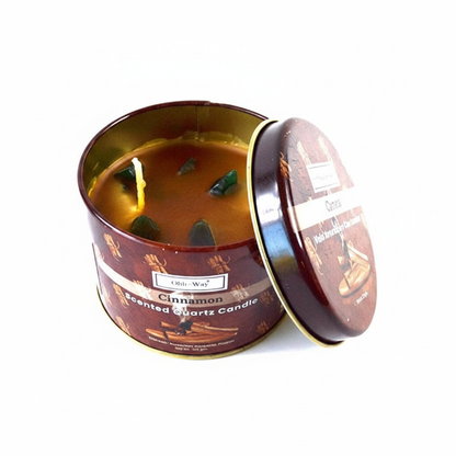 Canela (Cinnamon) quartz tin candle