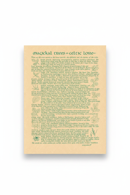 Celtic Trees Poster by AzureGreen, 8.5 x 11 Inches