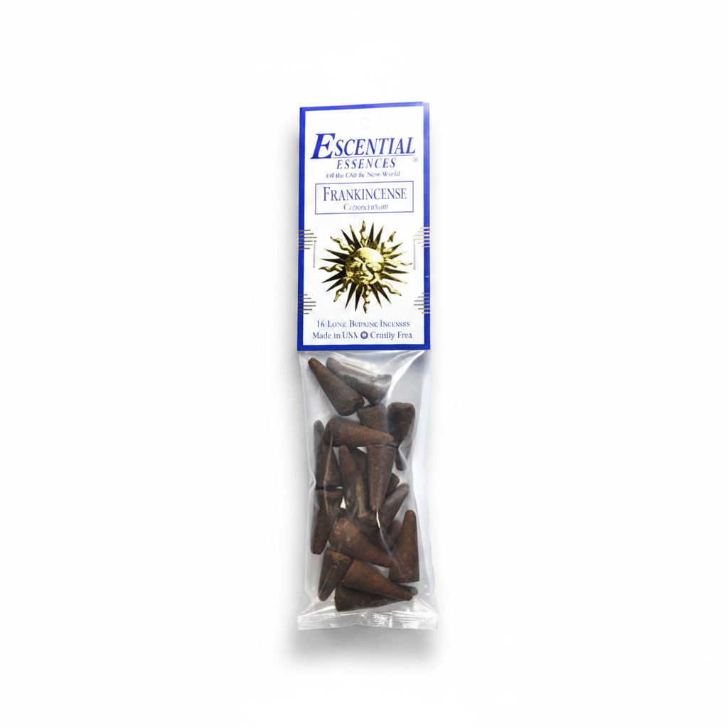 Frankincense Incense Cones by Escential Essences, 16 Cones