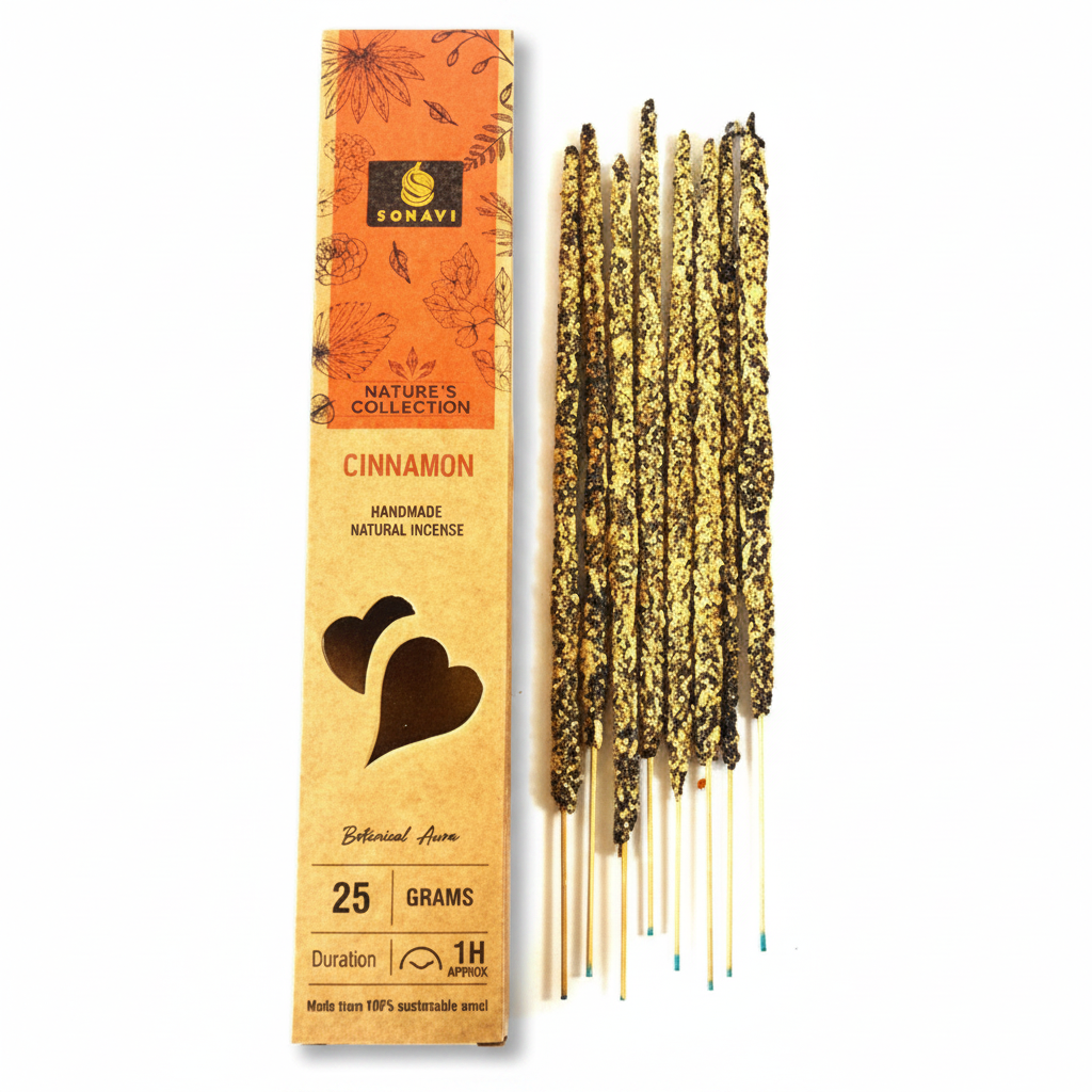 Cinnamon Incense Sticks by Sonavi, 25 Grams